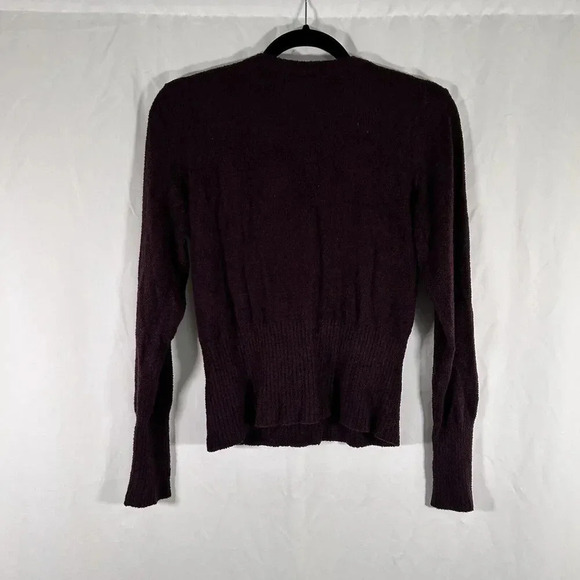 Columbia Sweater Women's Small Solid Purple Vneck Long Sleeve XCO - Picture 7 of 9